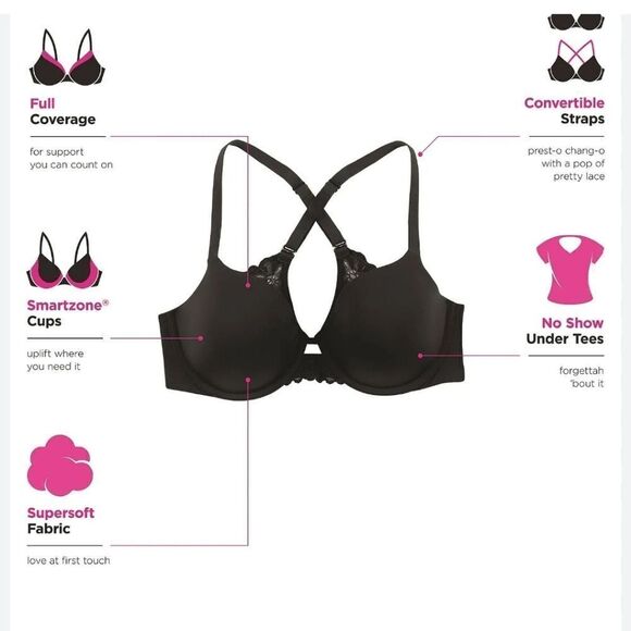 NWT Maidenform 38D Full Coverage Convertible Underwire Bra DM7549 - Picture 6 of 7